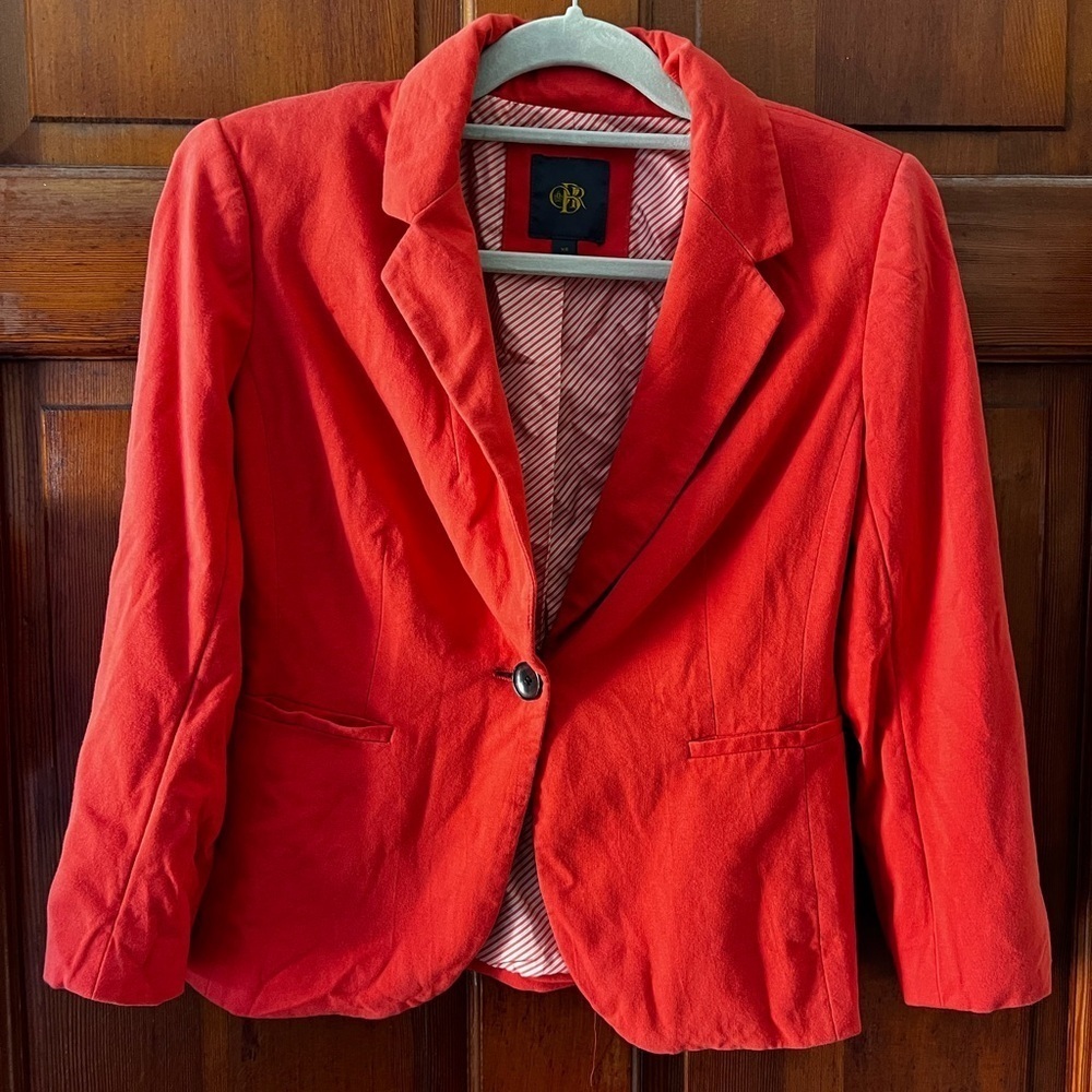Vintage OBR Coral Red Blazer Size XS – Single-Button Jacket, Business Casual - Picture 8 of 8